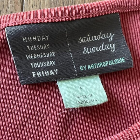 Saturday Sunday Anthropologie Mauve Jumpsuit W/ Smocked Ruffle Straps & Pockets - Picture 11 of 12